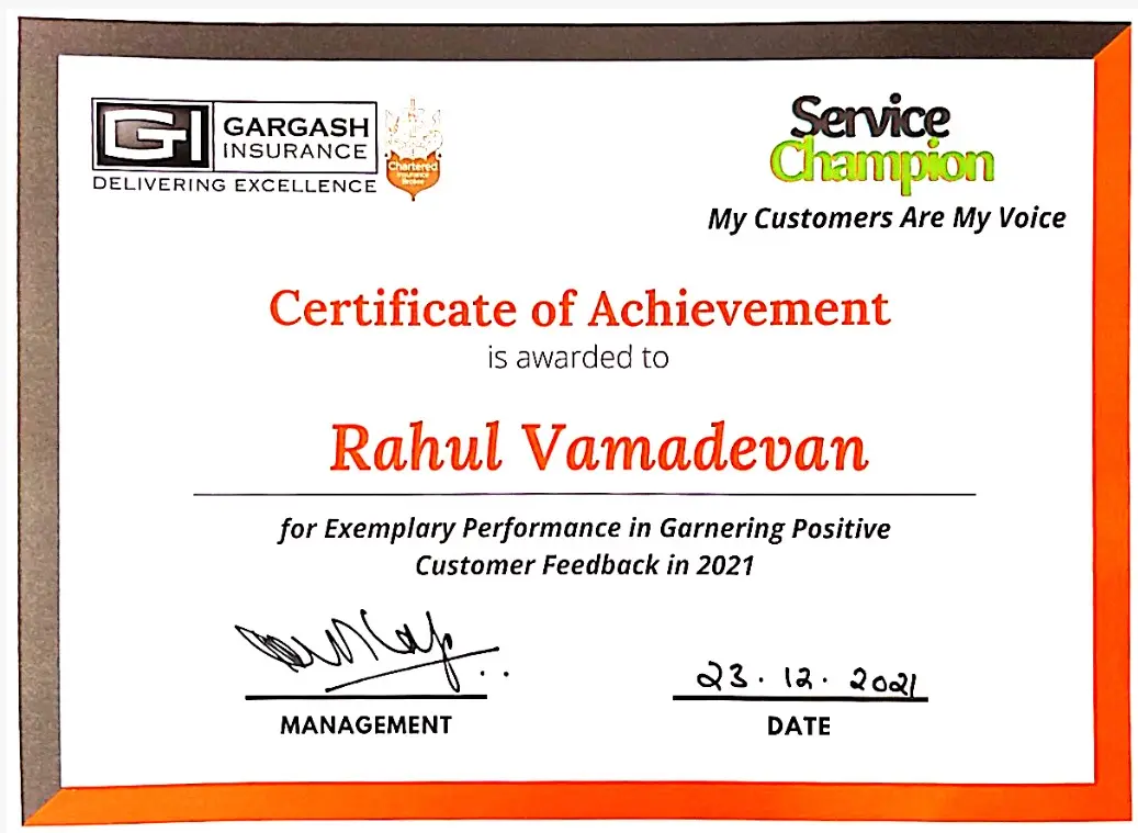 Certificate